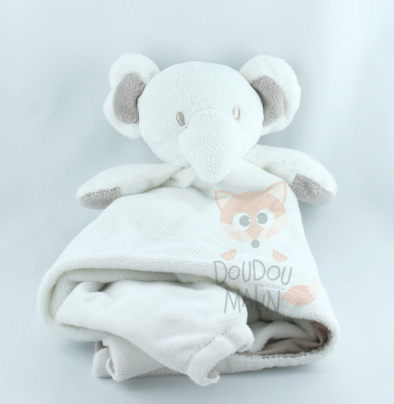 Early days baby comforter elephant white brown 